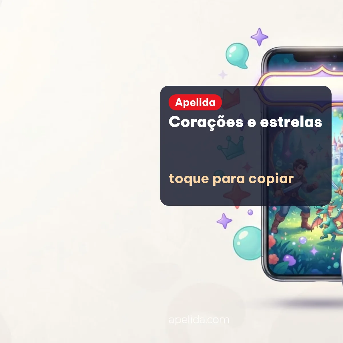 Corações, estrelas e setas para copiar e usar na bio